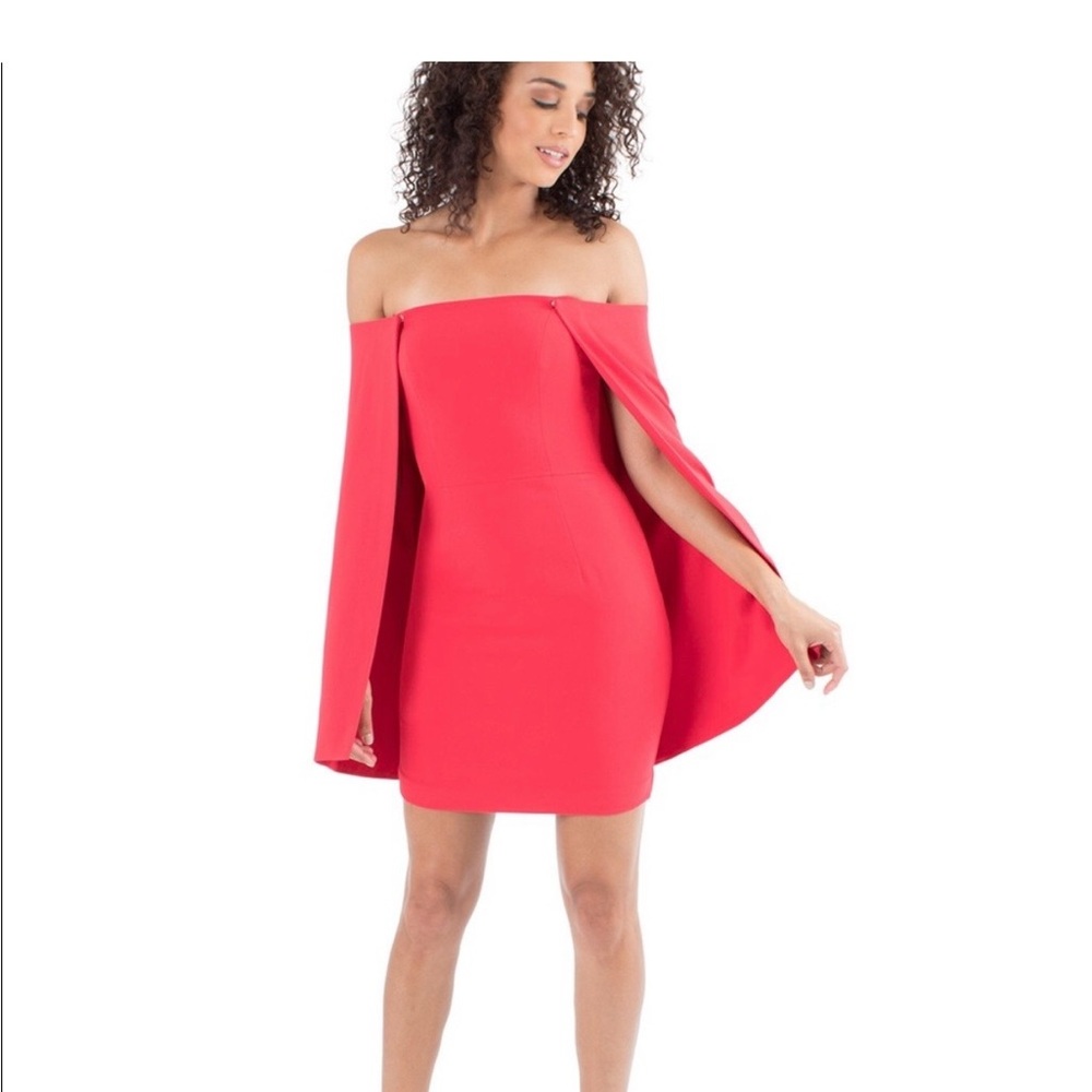 Black Halo Strapless Red Dress